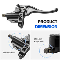 JAVIK left front brake master cylinder Magnum 330/500—easy installation on Polaris ATV