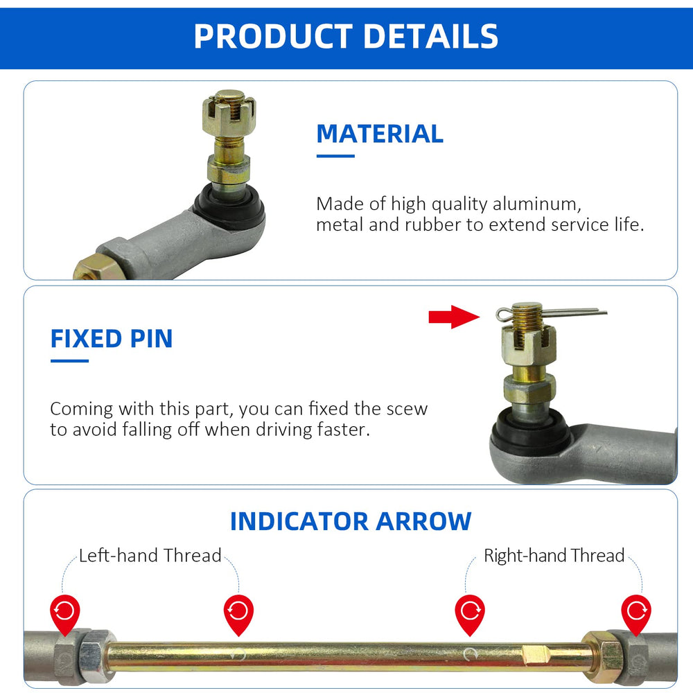 JAVIK left tie rod assembly for TRX300-1993-2000 delivers responsive handling on dirt trails