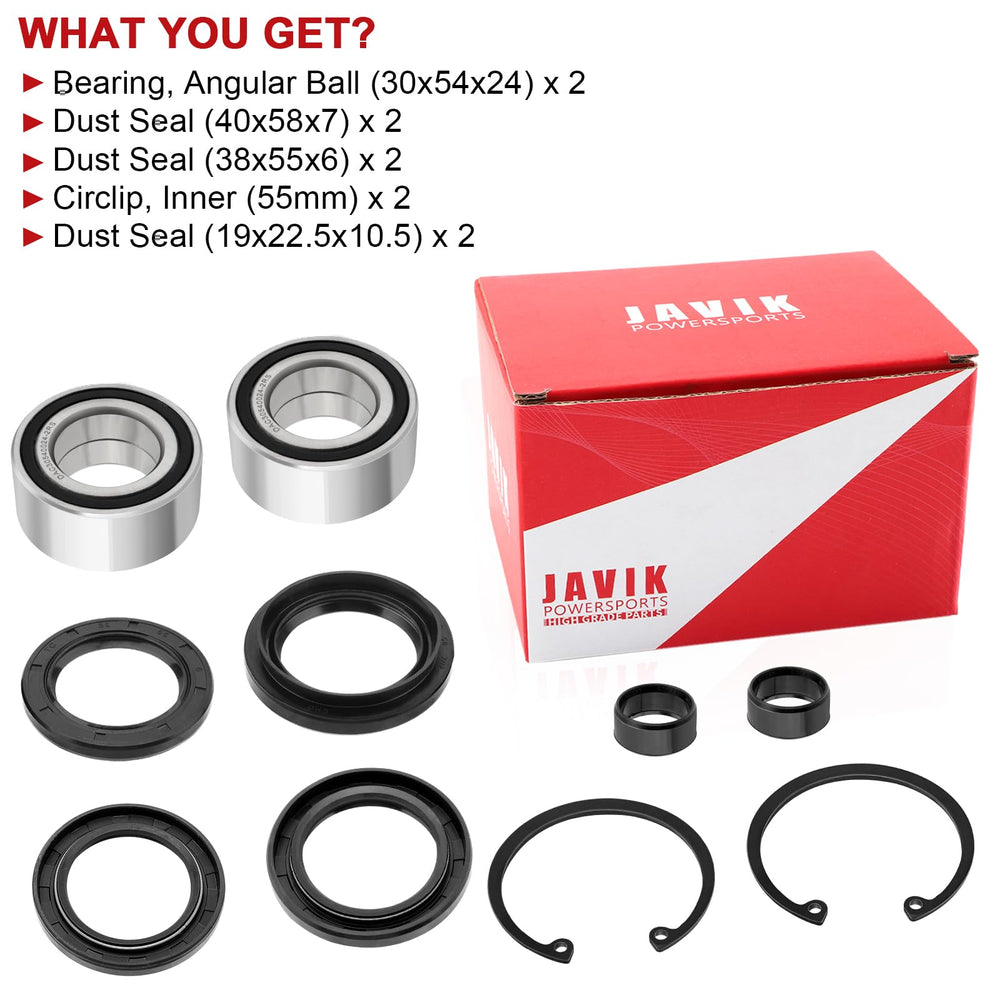 JAVIK packaging with compatibility info for Honda ATV models.