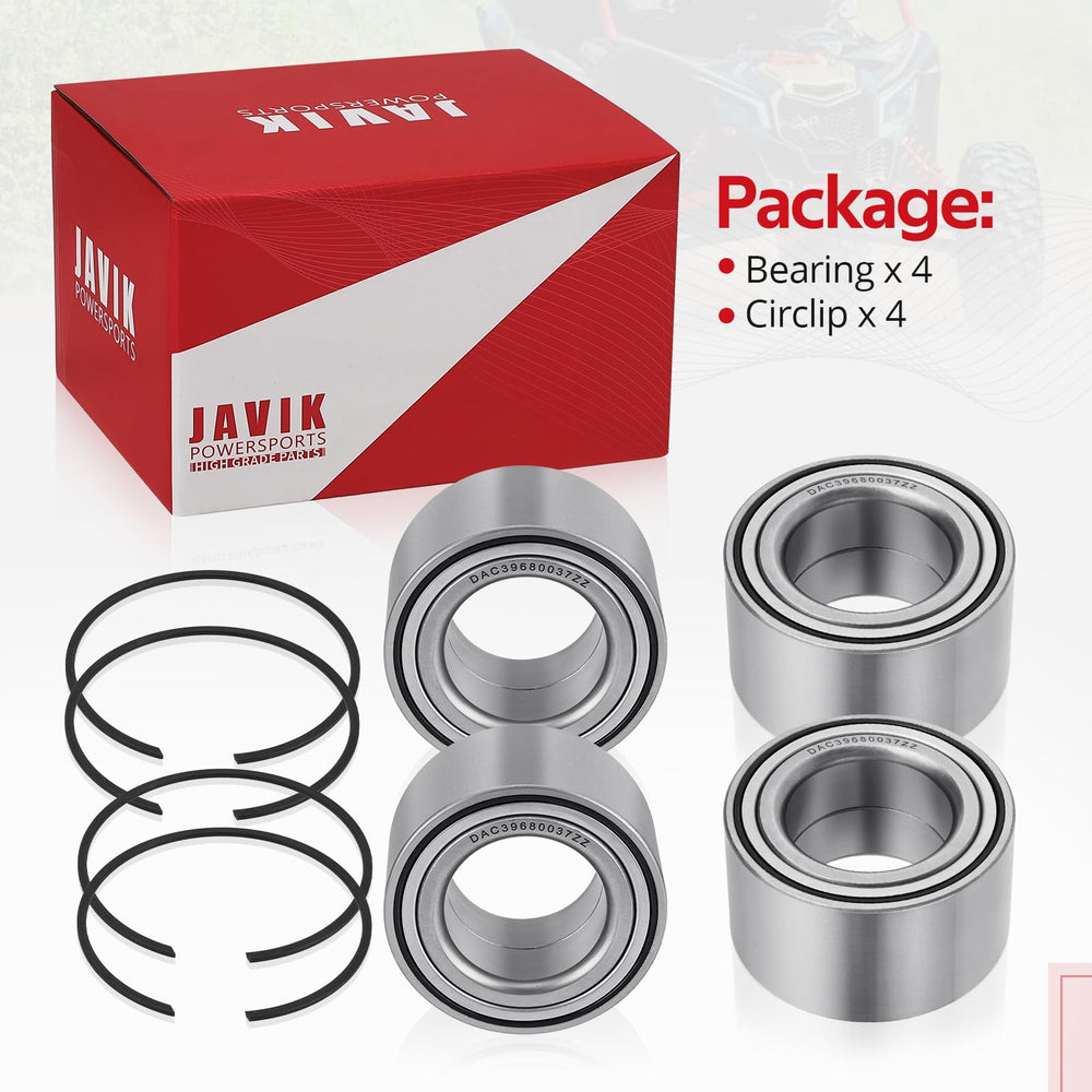 JAVIK packaging confirms complete kit with bearings and circlips