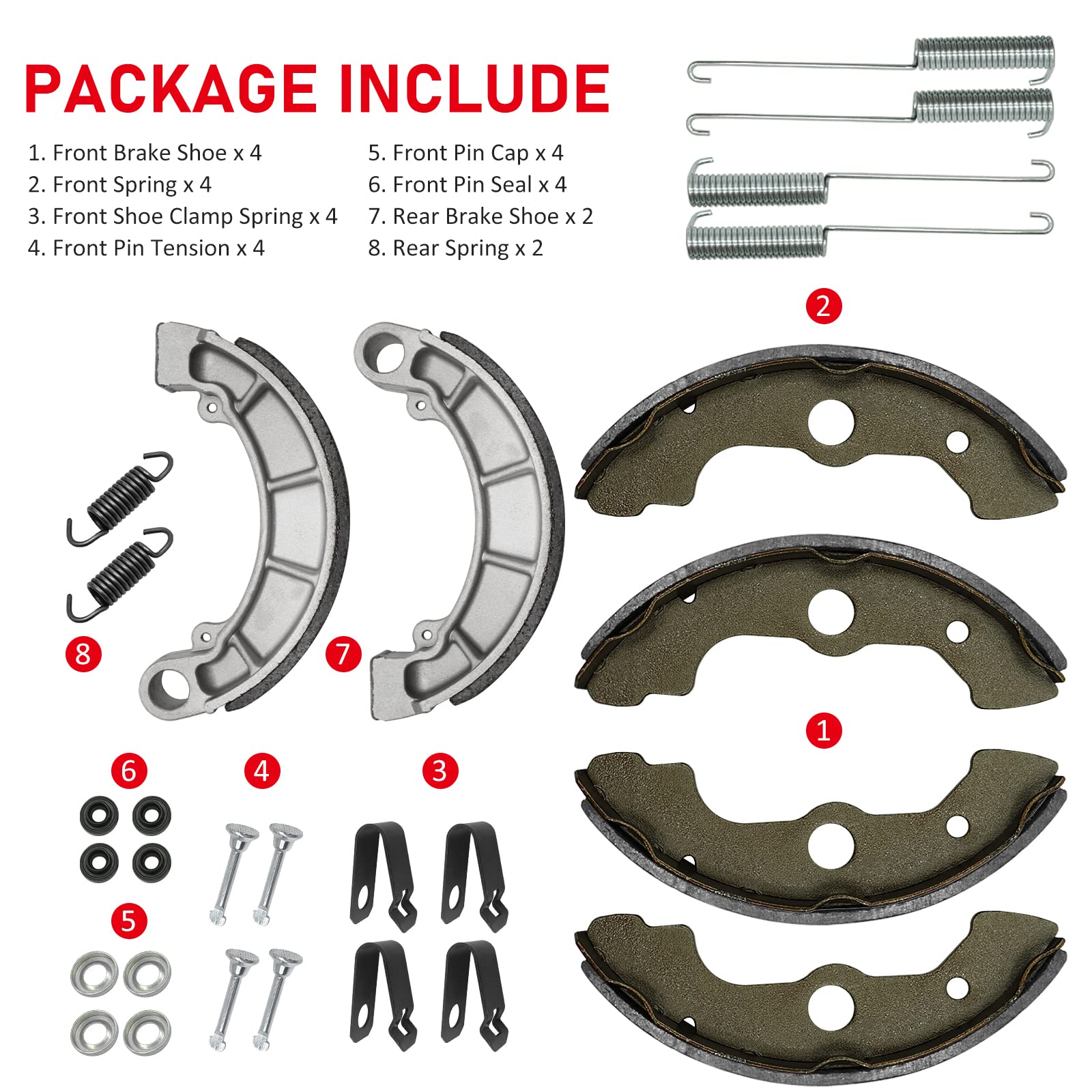 JAVIK rear springs resist wear and support smooth operation.