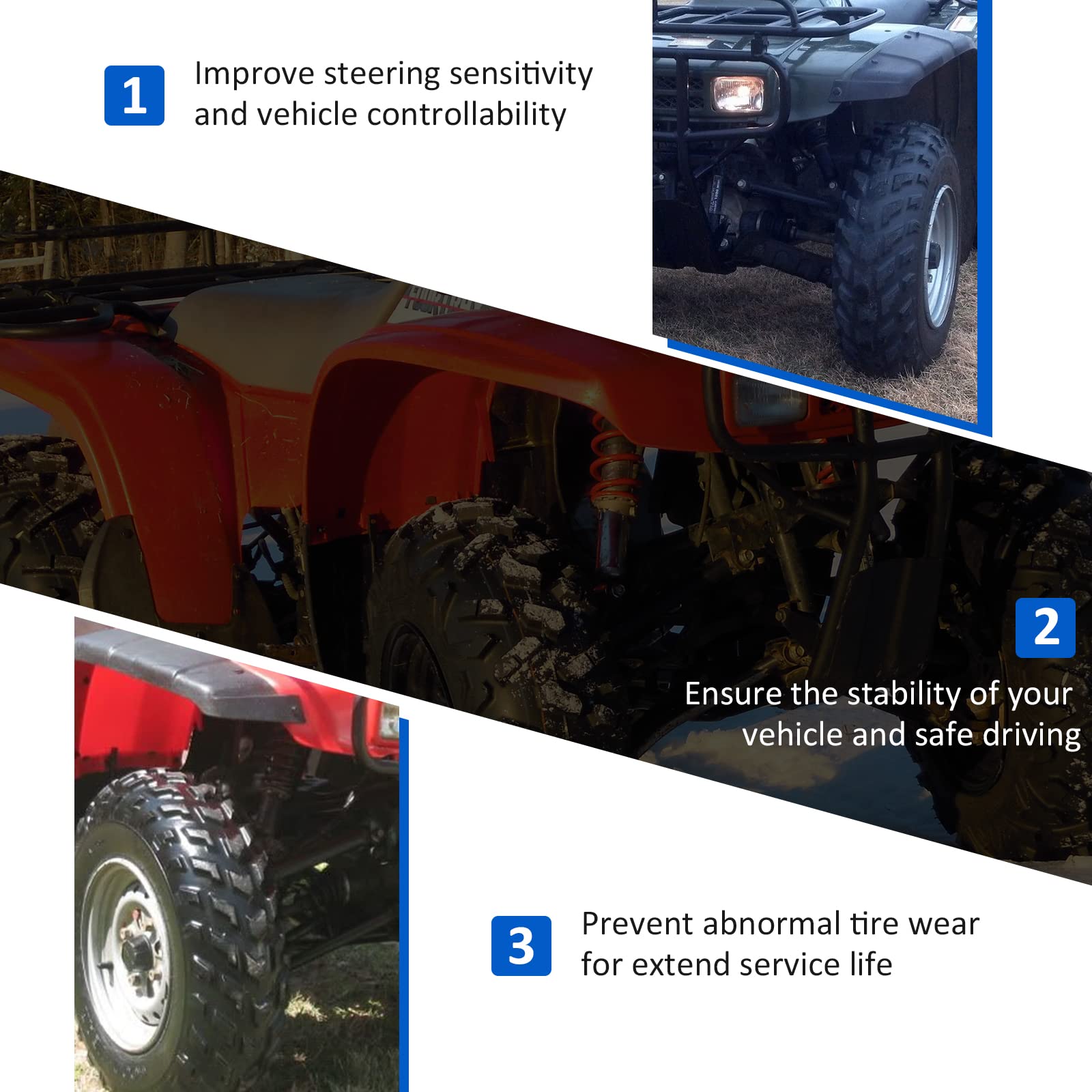 JAVIK right tie rod assembly for TRX300-1993-2000 supports stable steering on rugged terrain