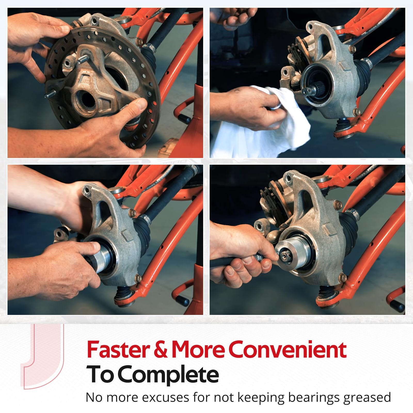 JAVIK rubber seal and leak-proof features ensure cleaner grease application.