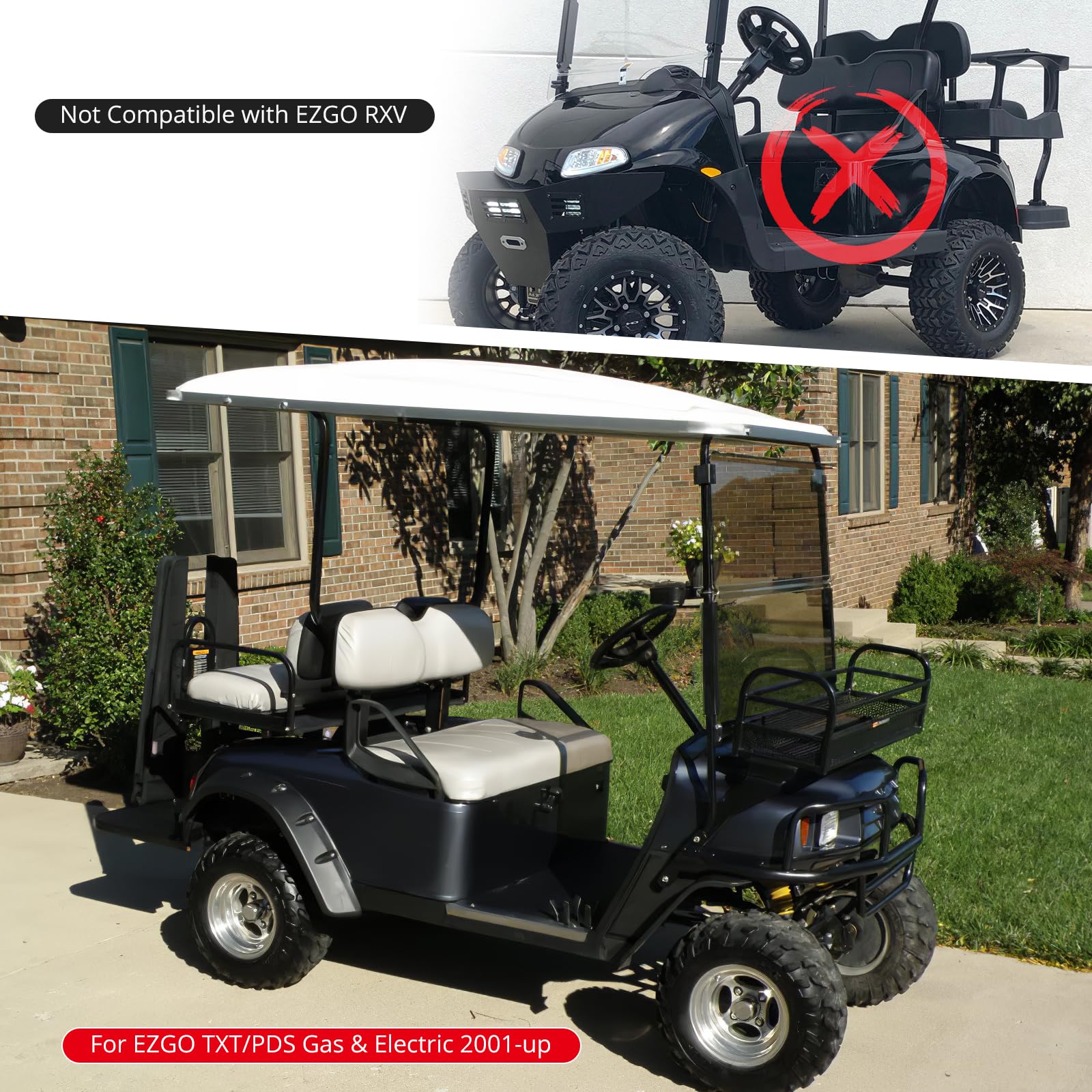 JAVIK packaging image showing EZGO TXT/PDS kit and hardware contents.