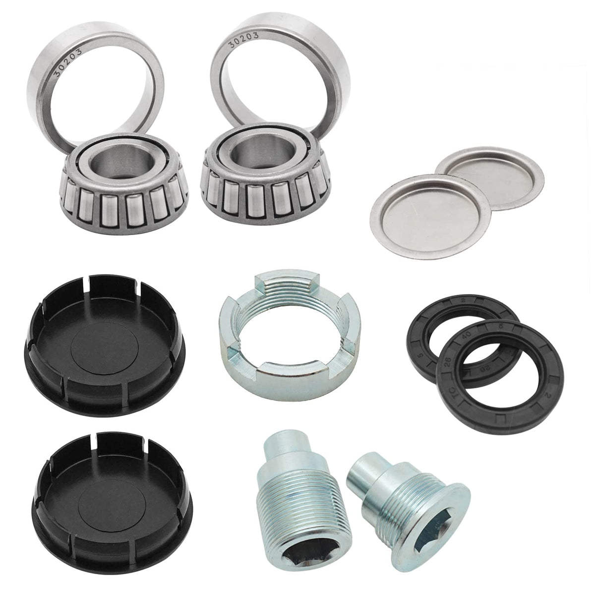 JAVIK swingarm bearing kit for Honda Recon assembly improves fitment and durability.