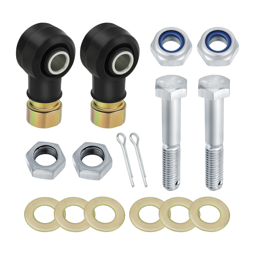 JAVIK tie rod end package contents with nuts, bolts, washers for quick install