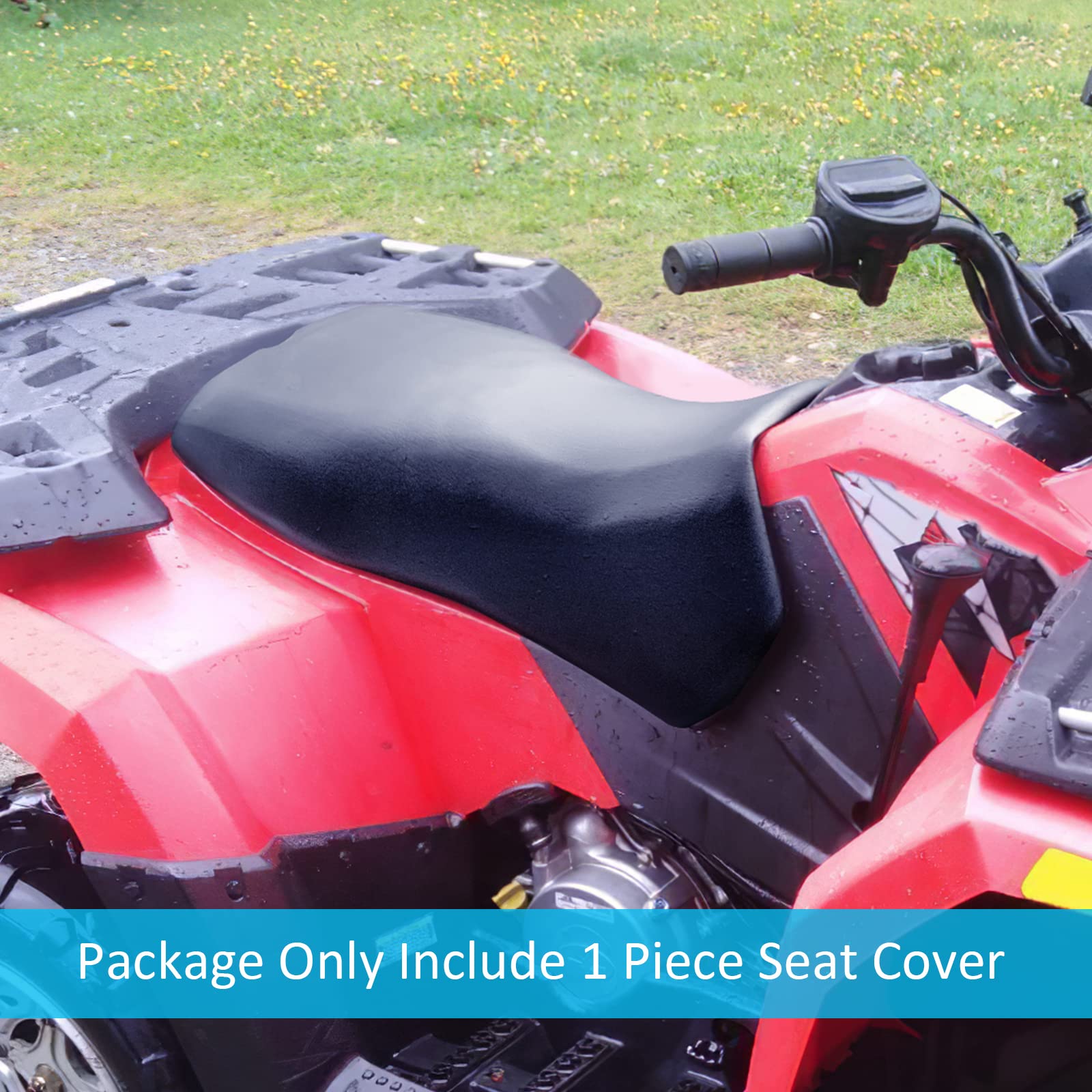 JAVIK ATV seat cover shows rugged leather look and protection.