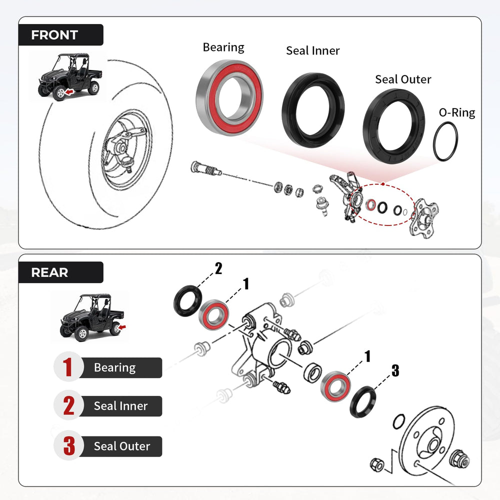 JAVIK Yamaha Rhino front seal outer ensures lasting protection against dirt and moisture