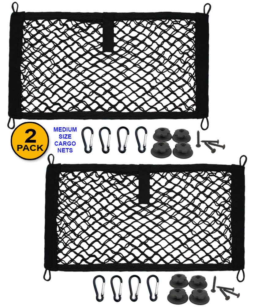 JAVOedge elastic mesh cargo net close-up showing durable stretch material for tight holds.
