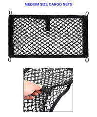 JAVOedge universal-fit cargo net installed in SUV or truck bed for flexible cargo management.