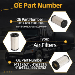 JAVOUKA 11013-1290 air filter compatible with Donaldson P822686 for reliable dust capture.