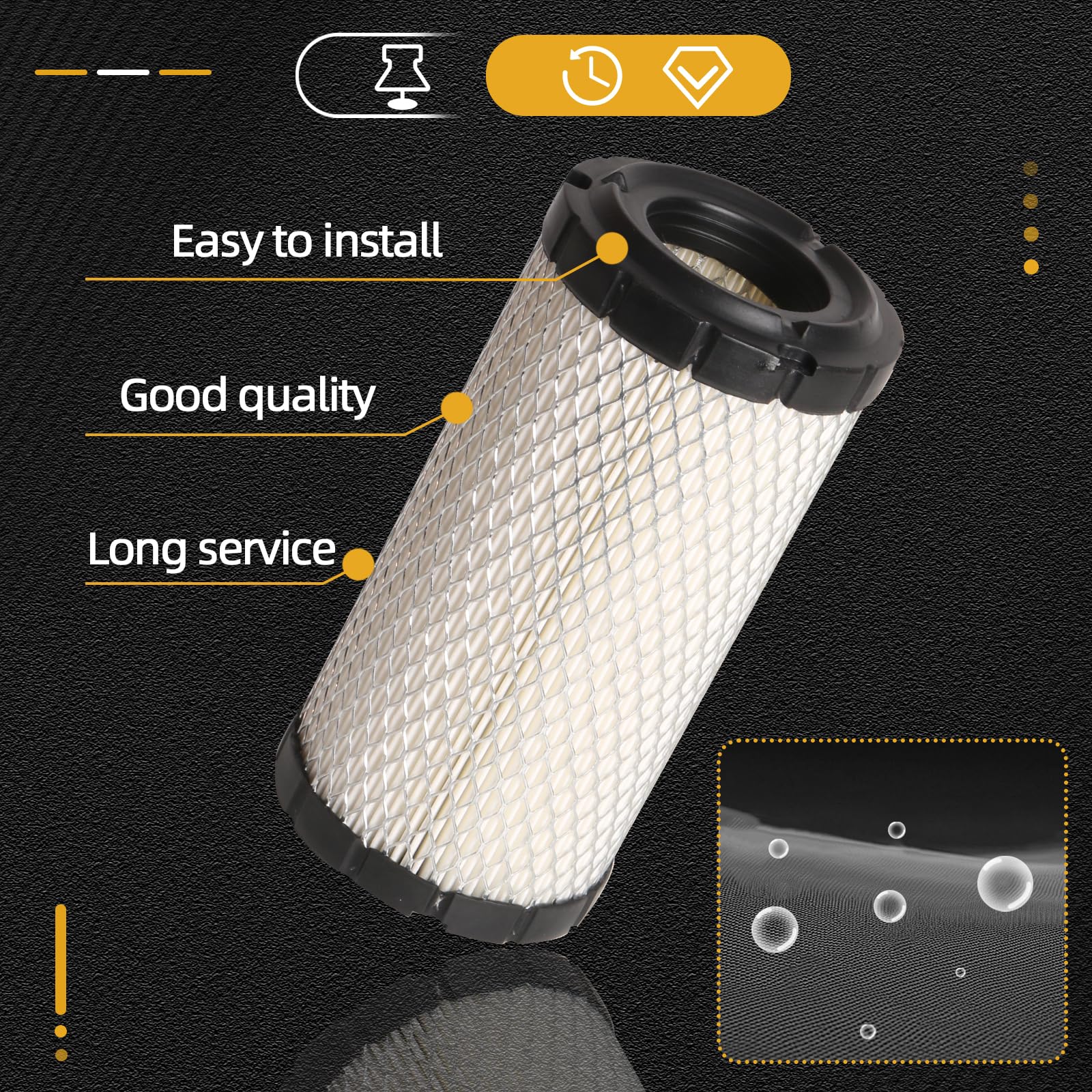 JAVOUKA 11013-1290 air filter for Fleetguard AF25550, dependable filtration in tough environments.