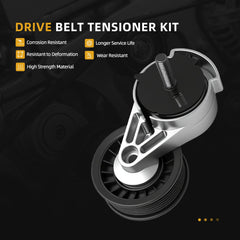 JAVOUKA kit on a Dodge Dakota/Durango demonstrating compatible belt path and alignment