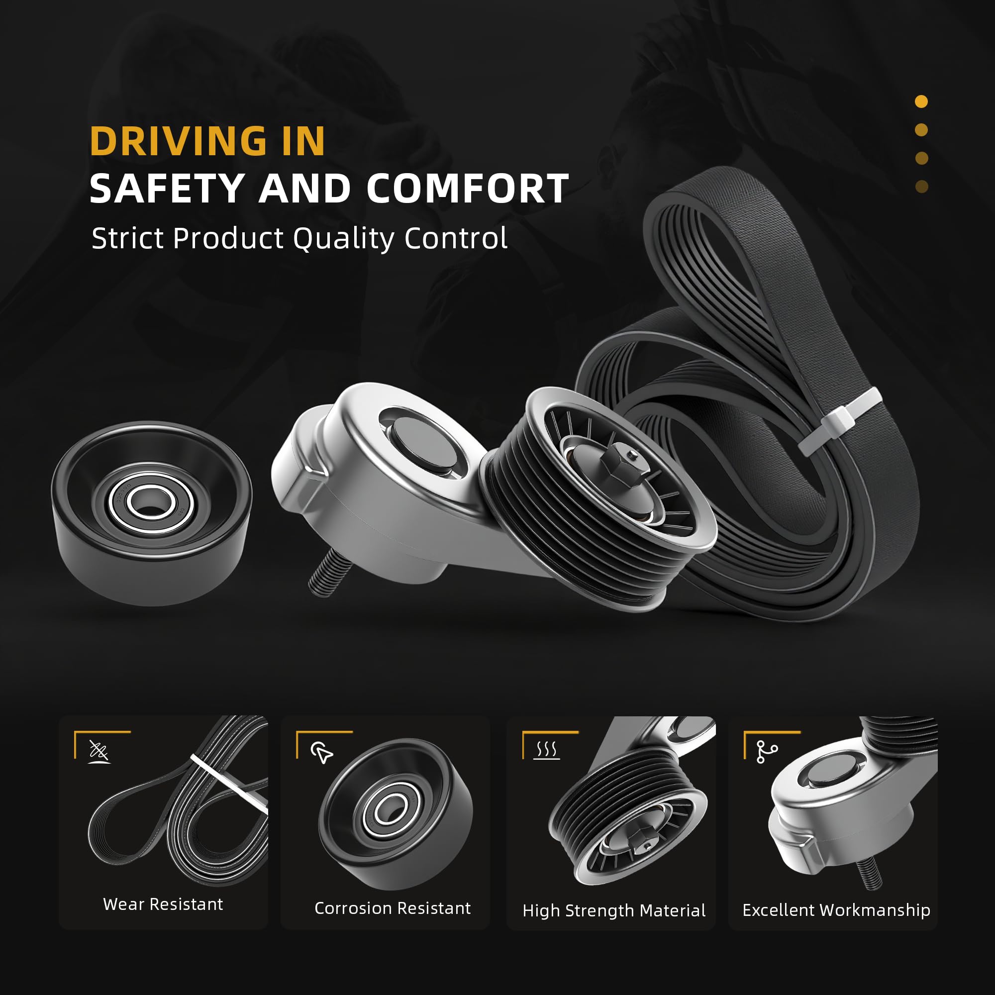 Ram W150/W250/W350 setup using JAVOUKA tensioner kit for reliable belt tracking