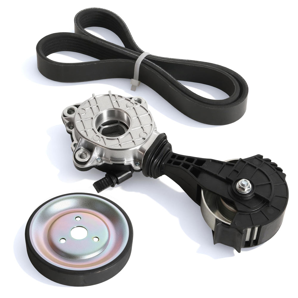 JAVOUKA belt tensioner idler pulley kit for Mini Cooper setup improves belt drive reliability.