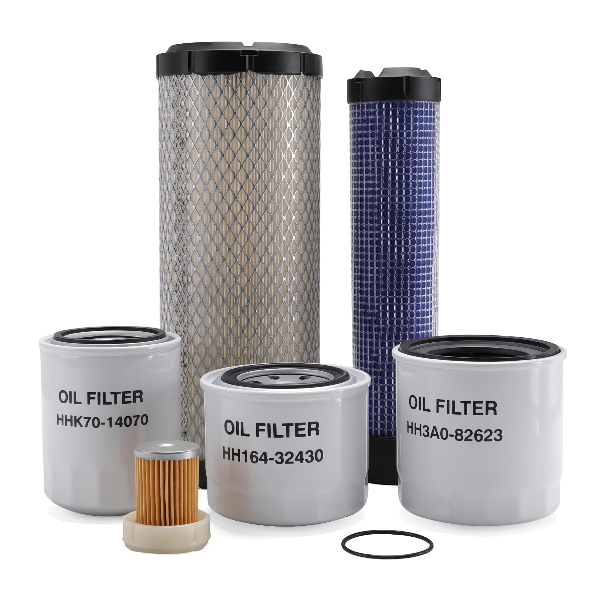 JAVOUKA maintenance kit overview for Kubota tractors with full filter replacement set