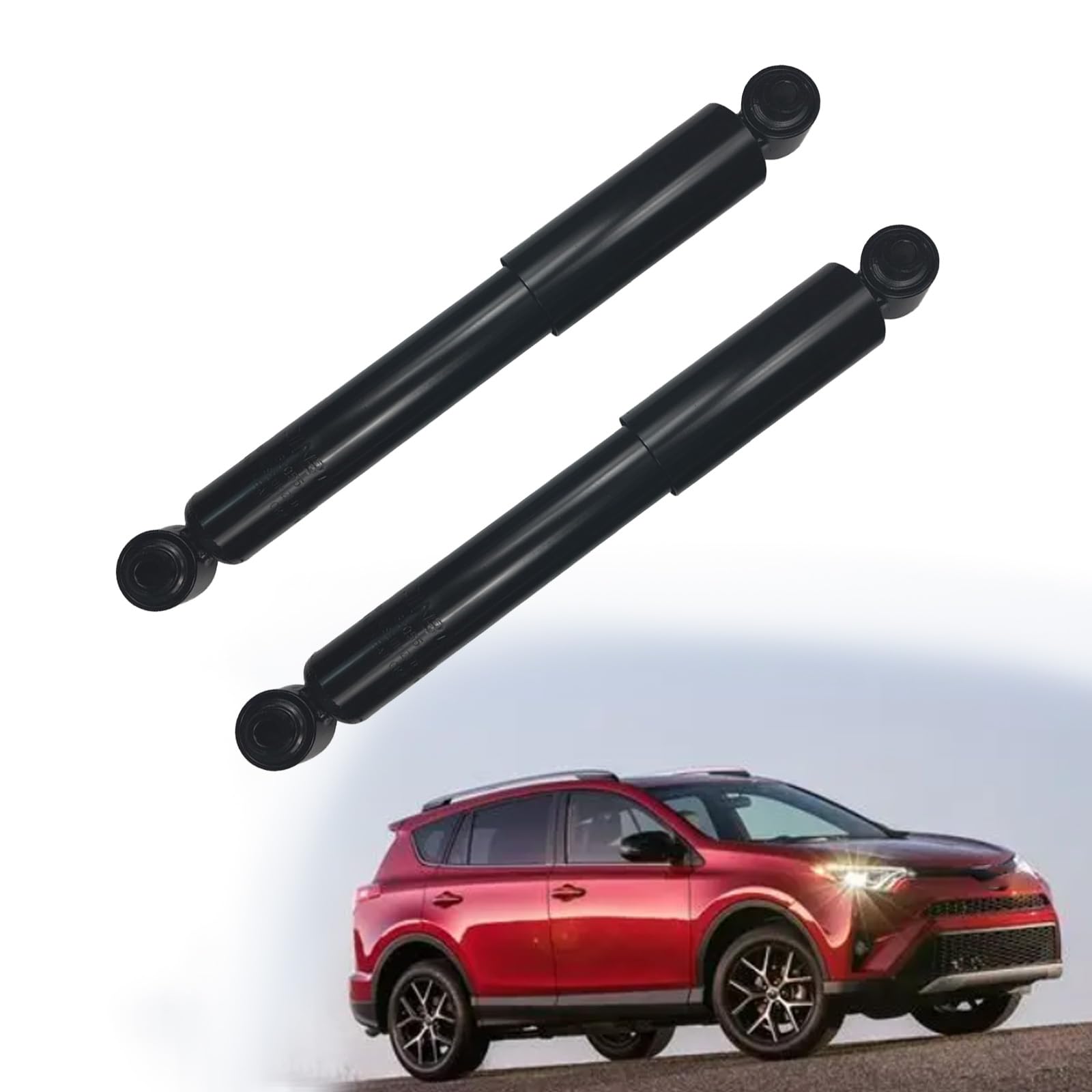JAVOUKA rear shock absorber for RAV4 2006-2018, side view showcasing robust durability.