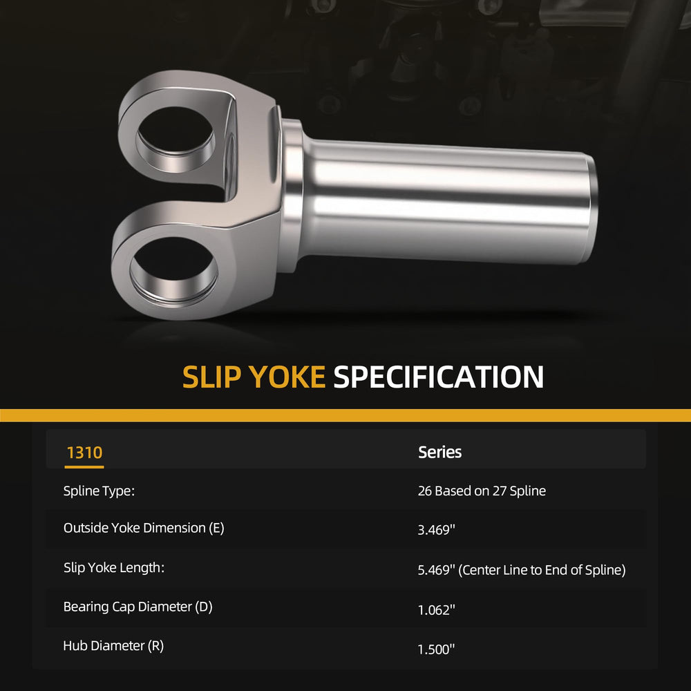 JAVOUKA slip yoke outside diameter 3.469 in supports precise fit