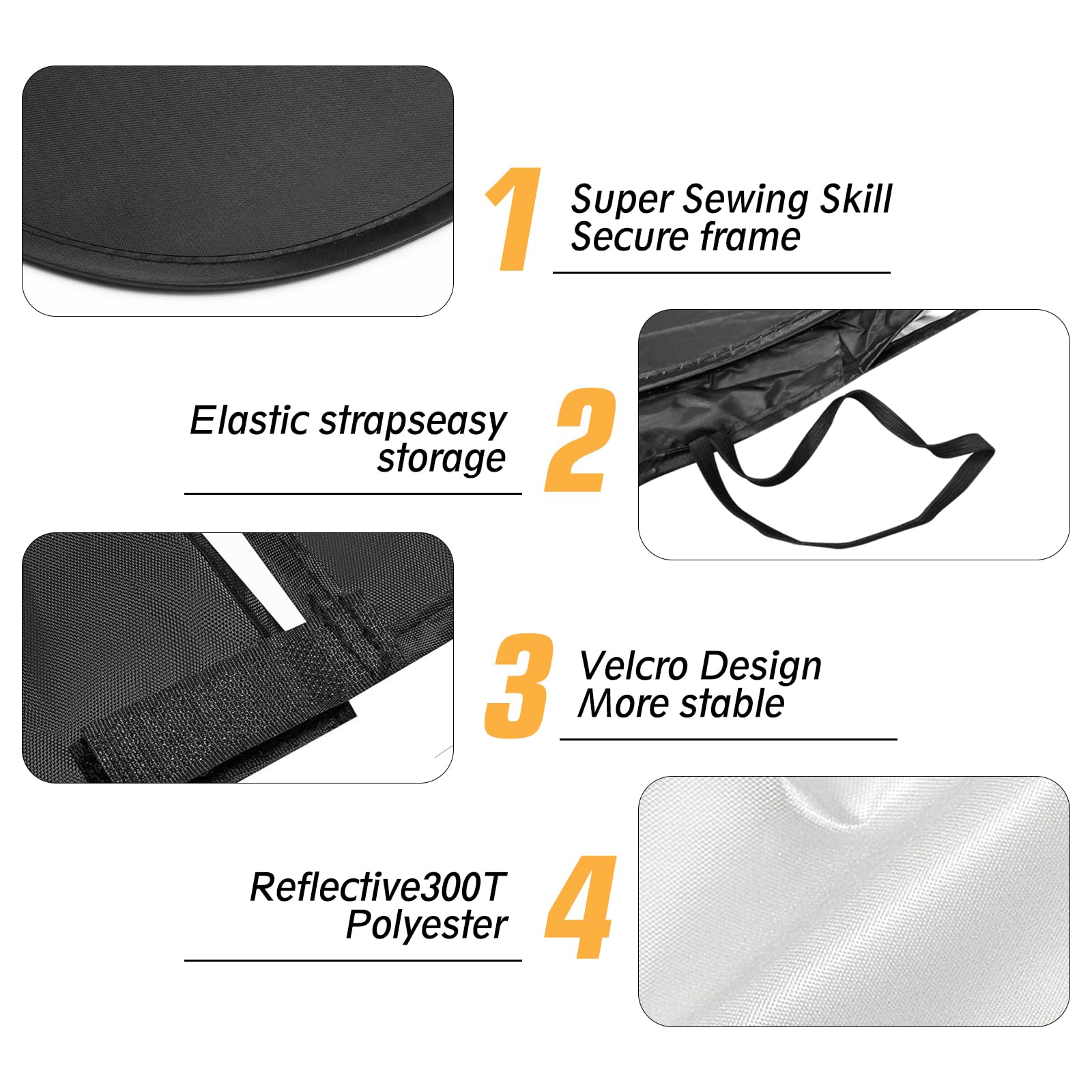 JCRNBU Velcro-secure fit for Nissan Rogue shade with easy adjustment