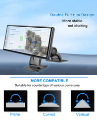 JCTRIWAY 4-tab bracket ensures stable fit for CarPlay screens.