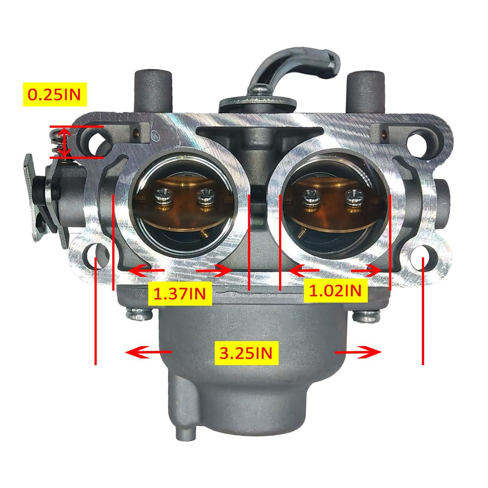JDLLONG FX730V carburetor back view demonstrates full fuel system compatibility