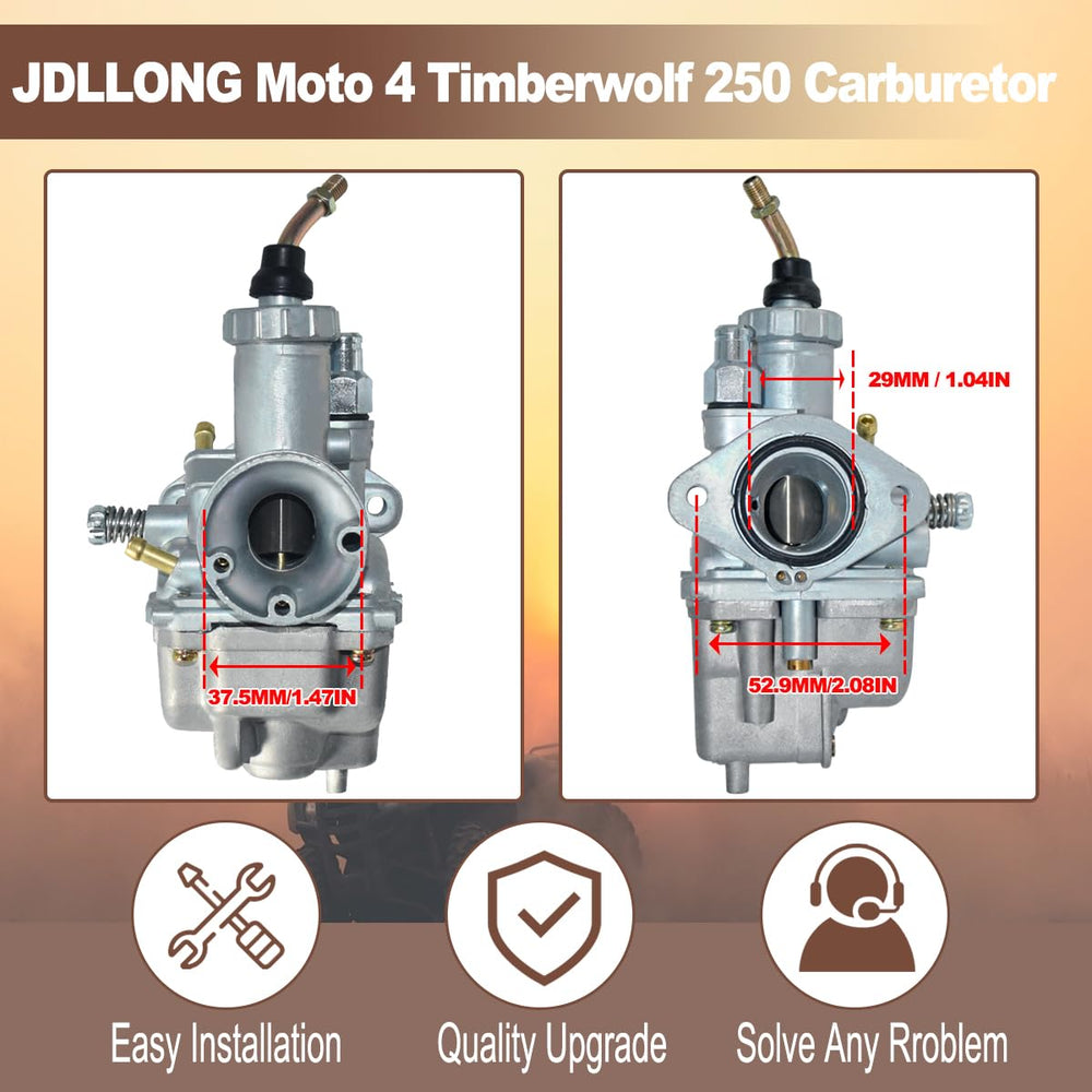 JDLLONG fuel petcock kit with lines supports stable fuel flow for Yamaha ATVs.