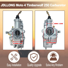 JDLLONG fuel petcock kit with lines supports stable fuel flow for Yamaha ATVs.