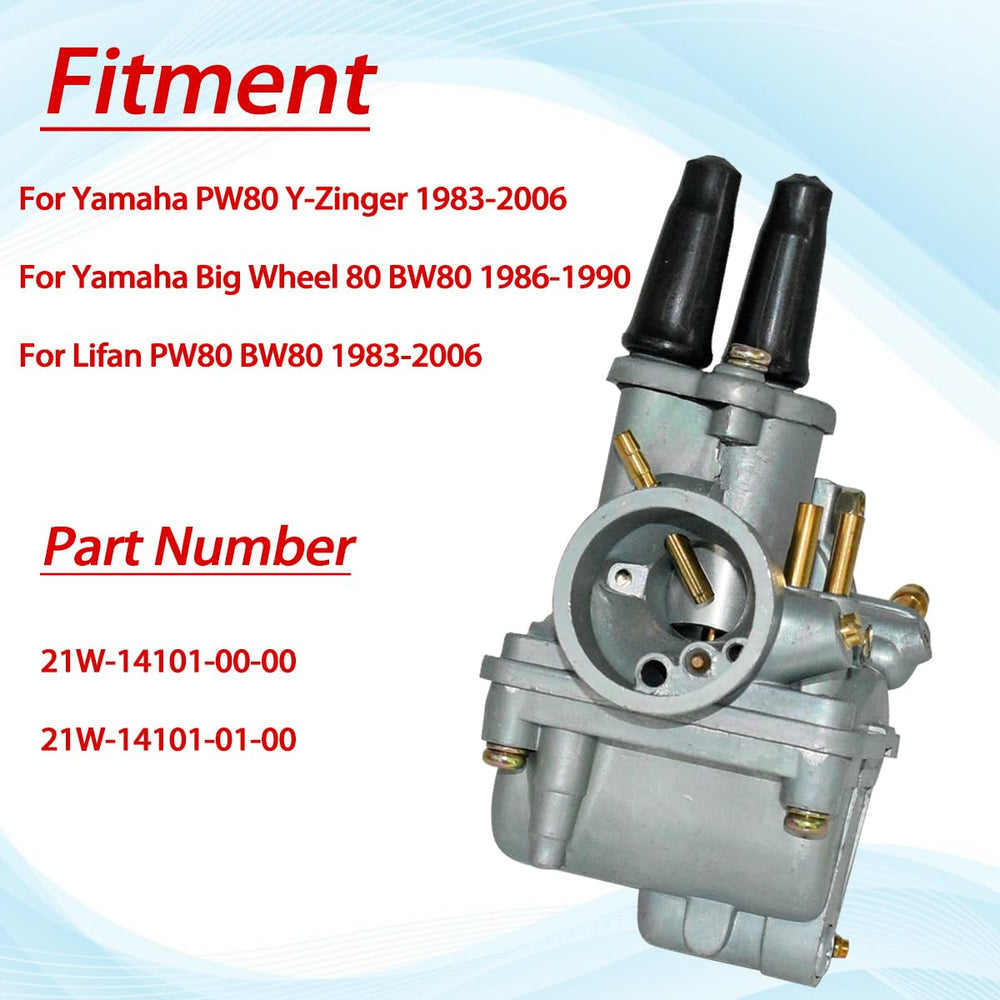 JDLLONG PW80 carburetor with petcock and throttle cable ensures simple maintenance.