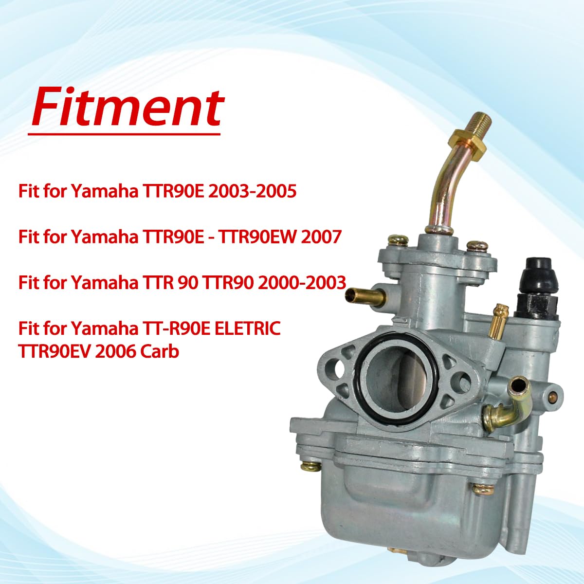 JDLLONG TTR 90 carburetor with included air filter and petcock