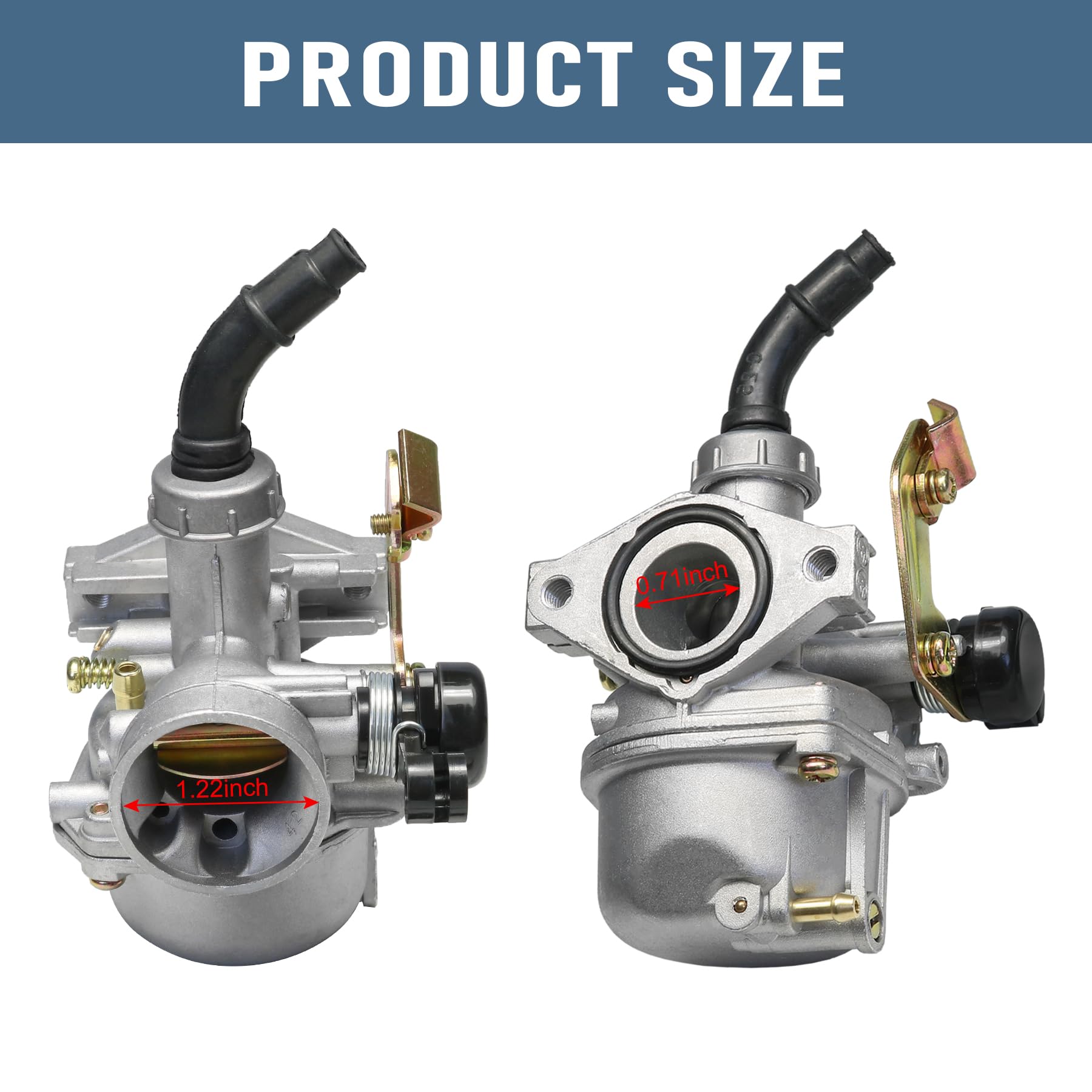 JDMSPEED carburetor replacement for DS70-DS90 maintains engine responsiveness.