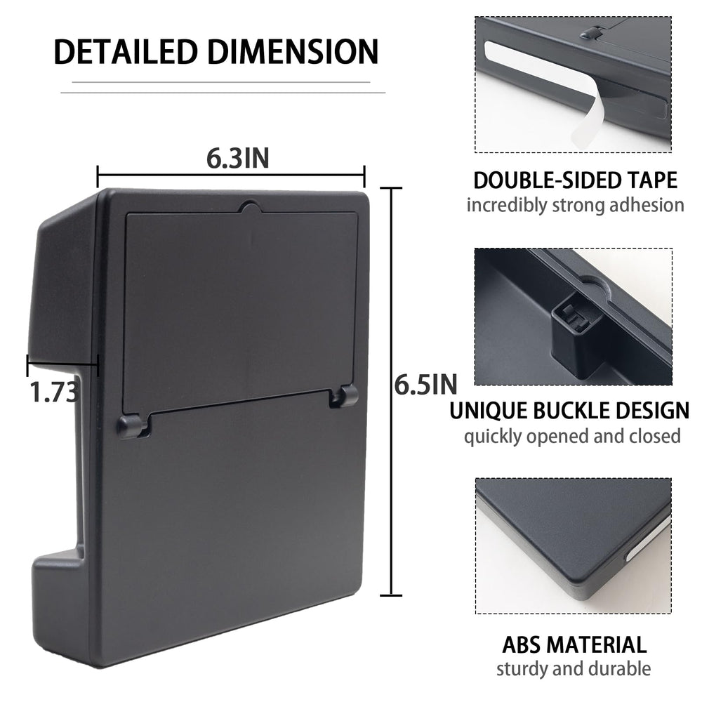 Discreet storage for cash, cards, and small items.