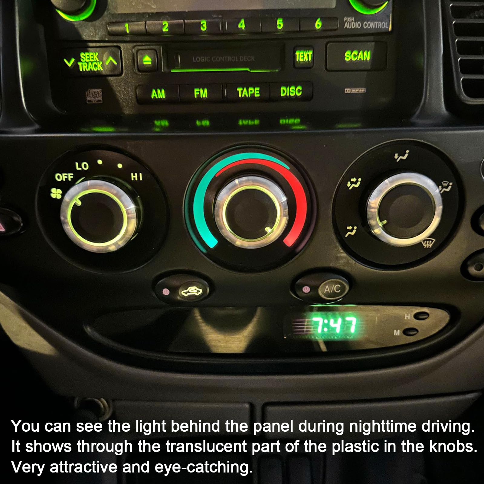 JDMCAR interior upgrade knob adds protection and style to Tundra cabin.