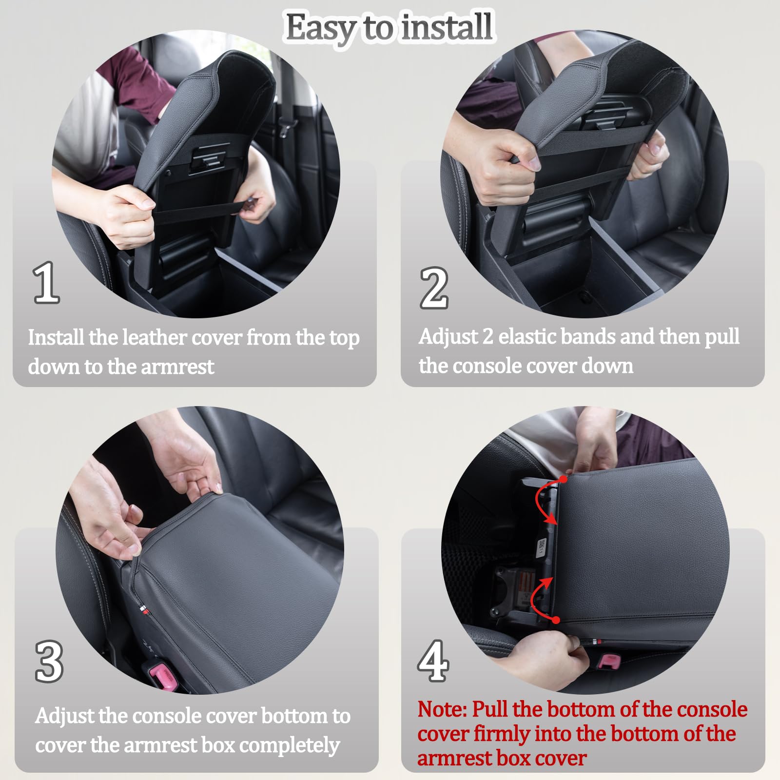 JDMCAR center-console-cover guards the entire top and sides against wear.