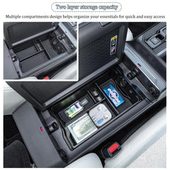JDMCAR anti-slip liner keeps items stable during drive.