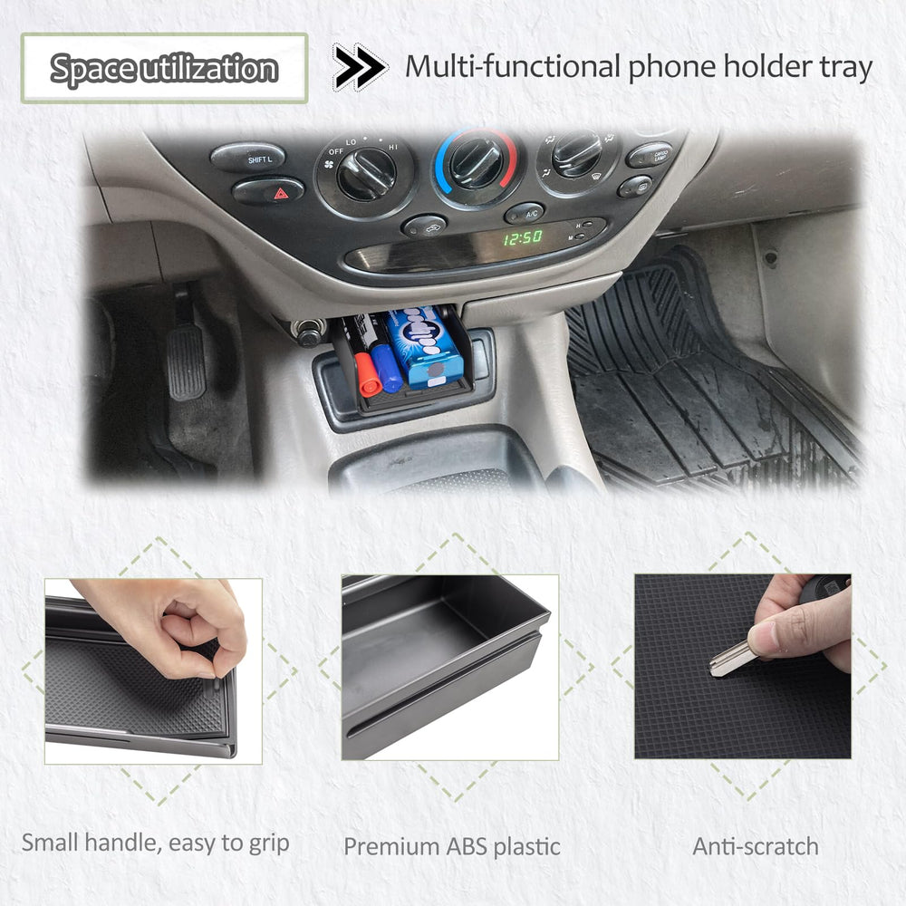 JDMCAR phone-slot-fit safely holds small devices for quick access.