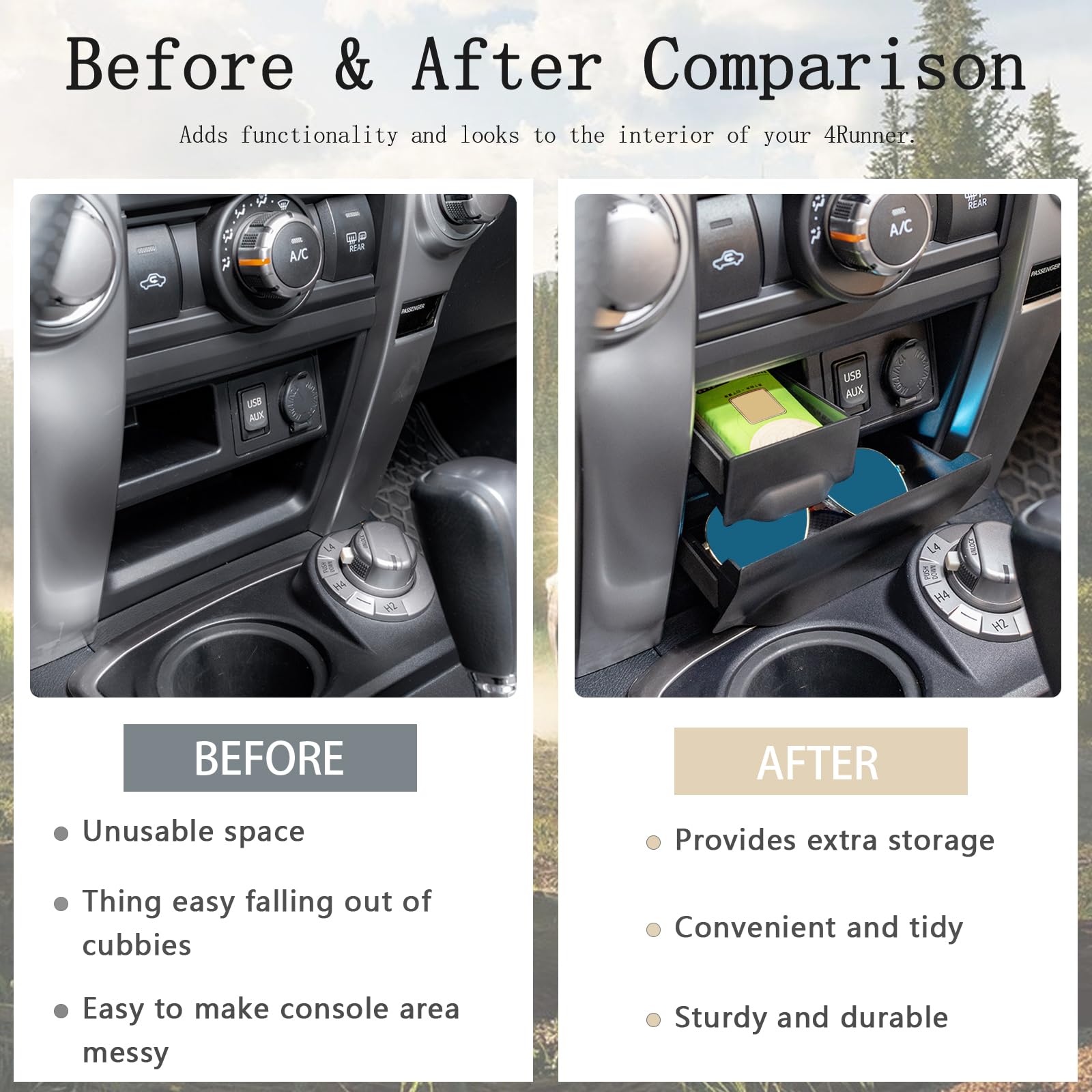 JDMCAR compact storage maximizes unused dash space for a tidier cabin.