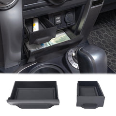 JDMCAR front cubby storage drawer adds quick-access organization.