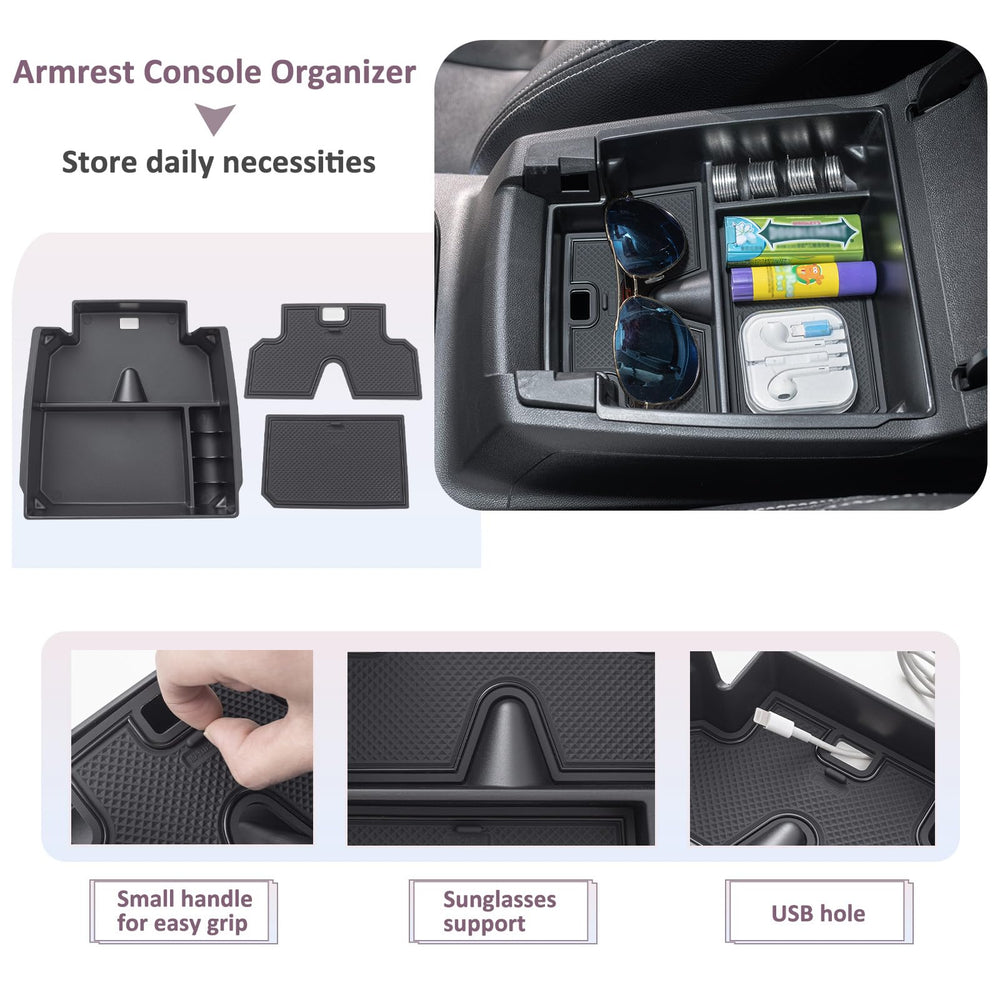 JDMCAR two-layer storage expands space for daily items and larger essentials.