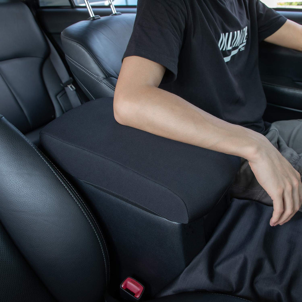 JDMCAR center console cover protecting armrest from dirt; ideal for pets and daily use.