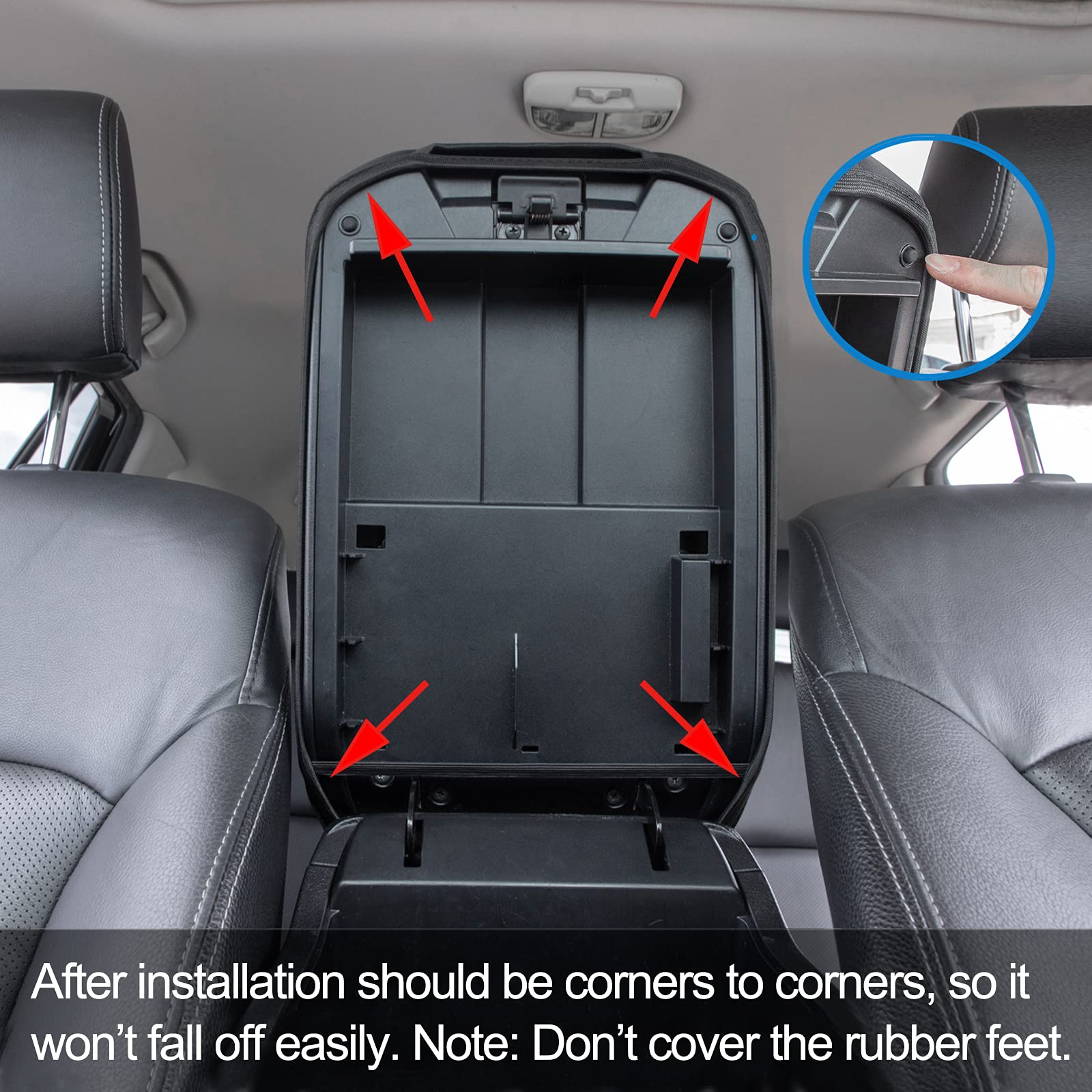JDMCAR center console cover stretch elastic band; easy install and secure fit.