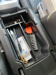 JDMCAR center console tray top view demonstrates precise Colorado Canyon fit.