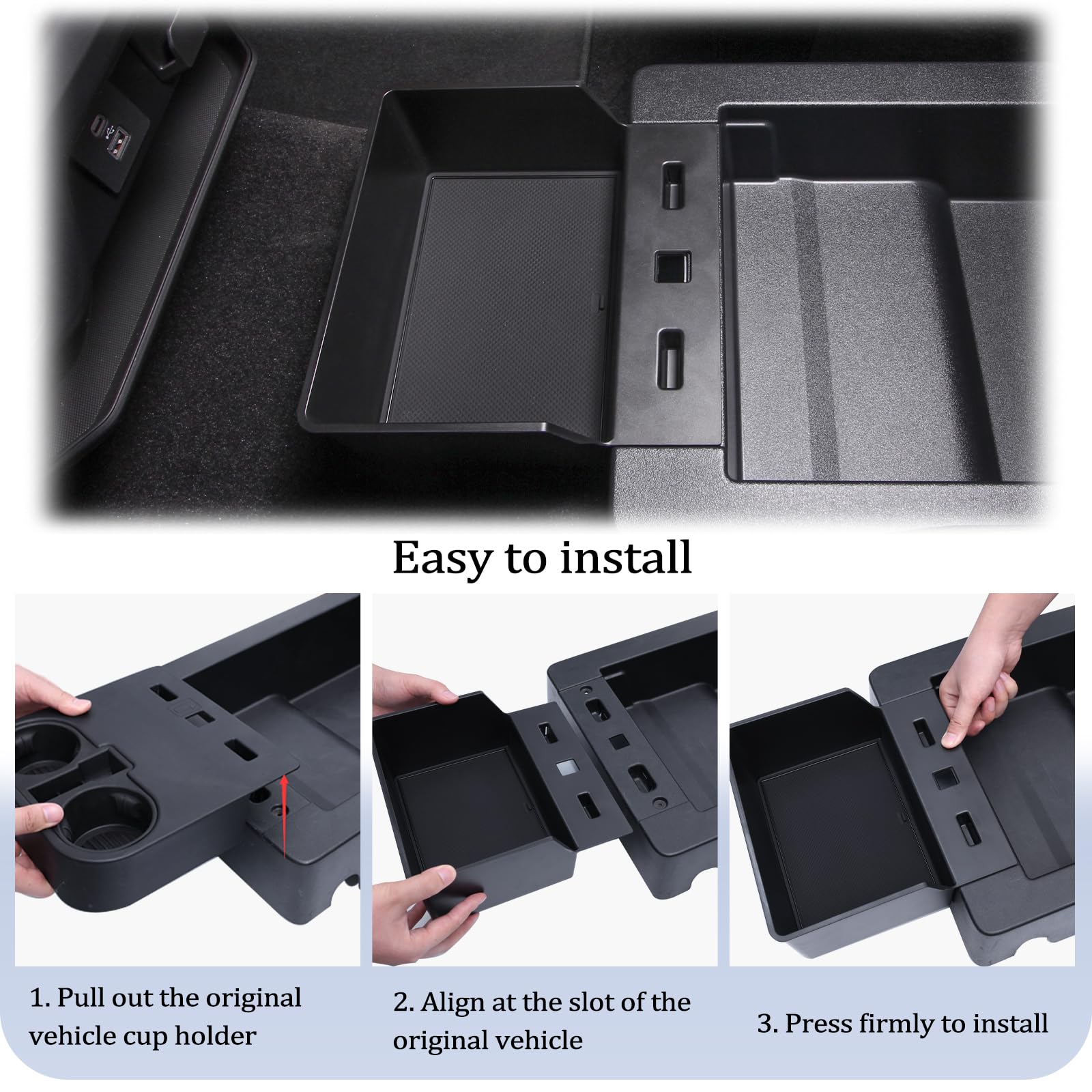 JDMCAR ABS construction with matte finish reduces sliding during every ride.