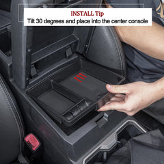 JDMCAR armrest insert enhances 2024–2026 Tacoma storage with dedicated compartments.