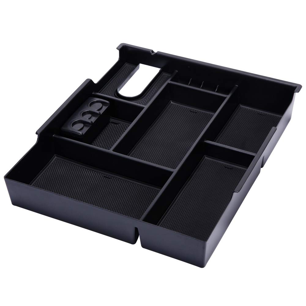 JDMCAR armrest secondary storage box adds organized space.