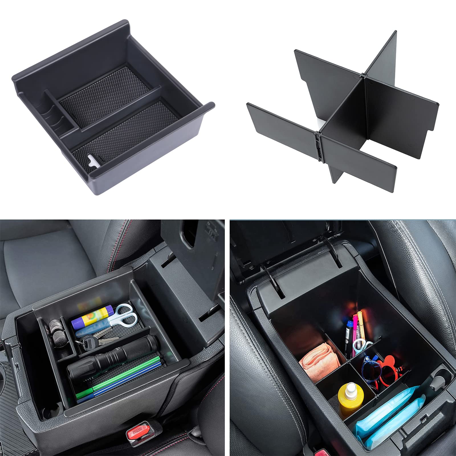JDMCAR center console organizer base-fit for 4Runner keeps essentials tidy.