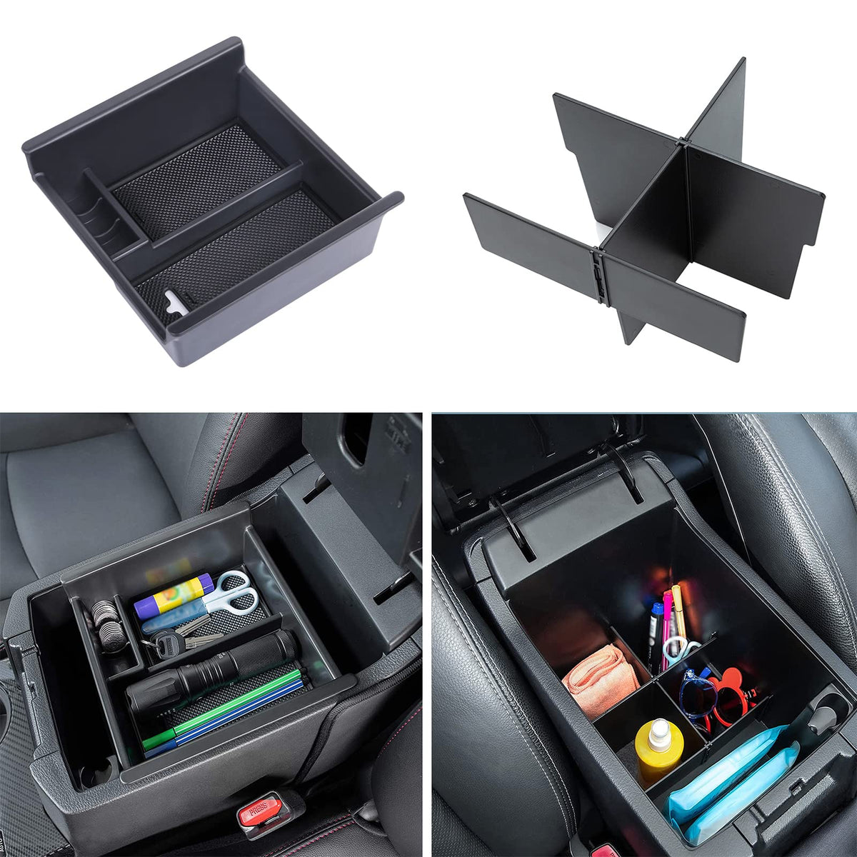 JDMCAR center console organizer base-fit for 4Runner keeps essentials tidy.