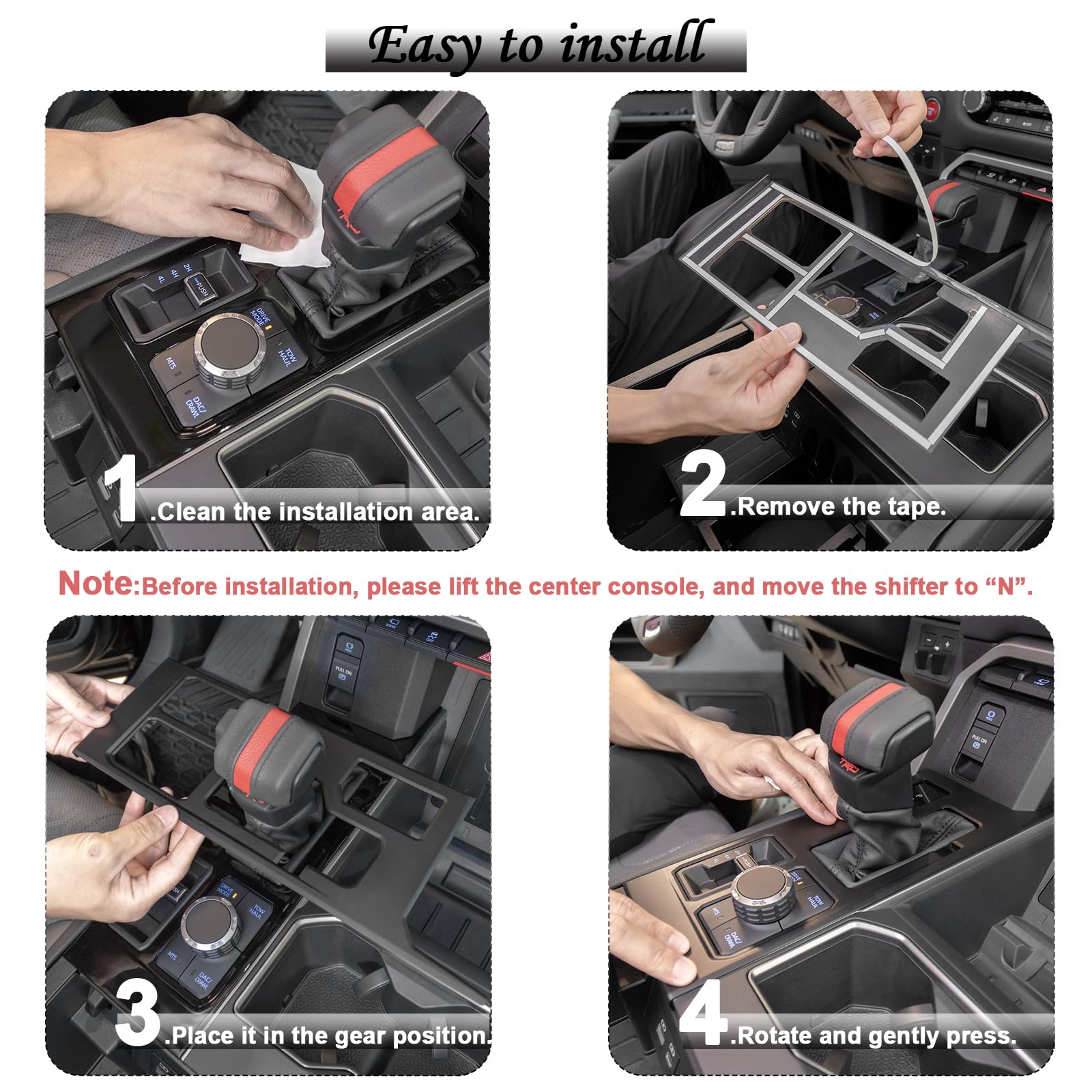 JDMCAR installation-friendly trim cover demonstrates quick, tool-free application