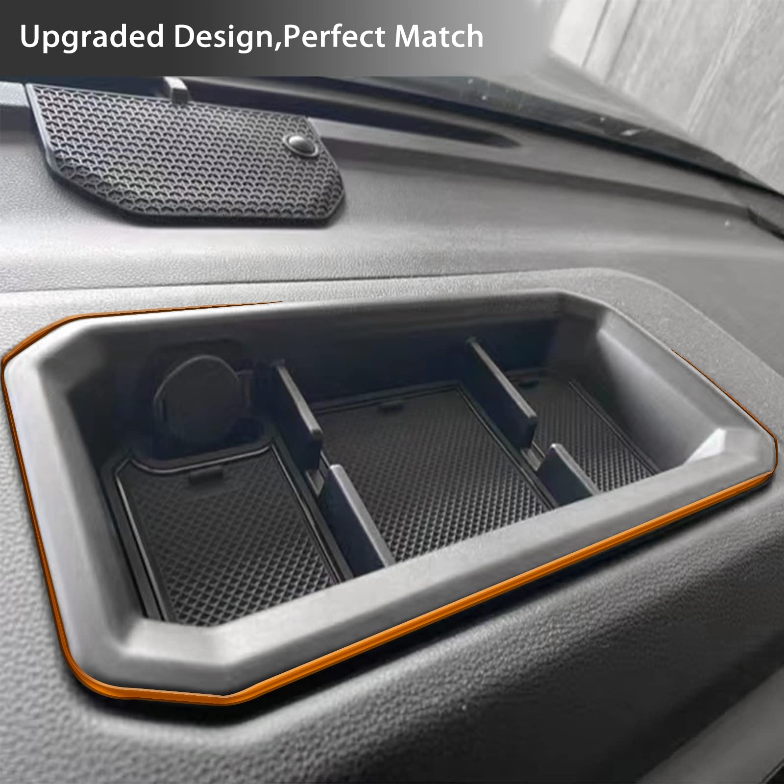 JDMCAR dashboard tray non-slip liner prevents sliding during drives.