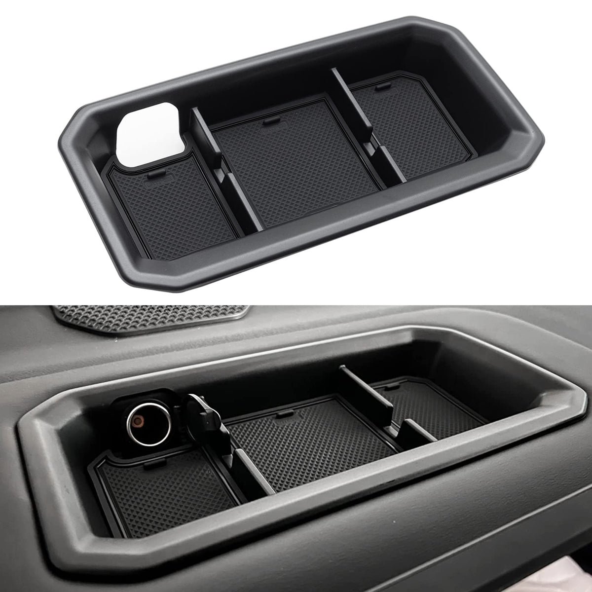 JDMCAR dashboard tray for Tundra front view keeps items neatly organized.