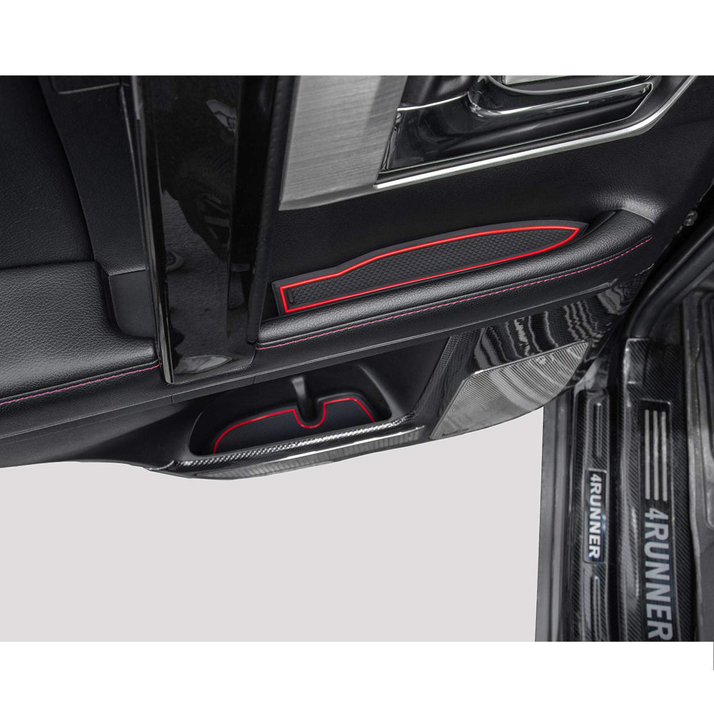 JDMCAR decorative trim enhances interior look with sporty red accents